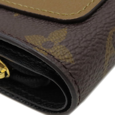 ルイヴィトン LOUIS VUITTON ポルトフォイユ ジュリエット M69432 モノグラム モノグラムキャンバス モノグラムリバースキャンバス 二つ折り財布 ゴールド金具 茶 LVサークル