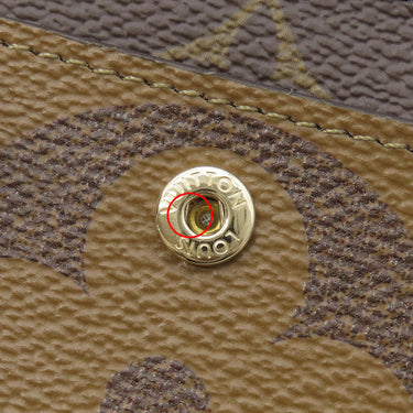 ルイヴィトン LOUIS VUITTON ポルトフォイユ ジュリエット M69432 モノグラム モノグラムキャンバス モノグラムリバースキャンバス 二つ折り財布 ゴールド金具 茶 LVサークル
