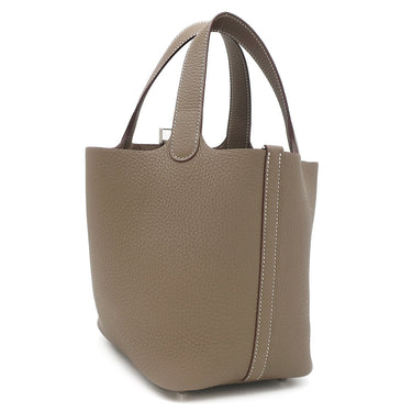 エルメス HERMES ピコタンロックPM エトゥープ トリヨンクレマンス ハンドバッグ シルバー金具 新品 未使用 グレージュ