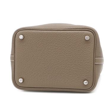 エルメス HERMES ピコタンロックPM エトゥープ トリヨンクレマンス ハンドバッグ シルバー金具 新品 未使用 グレージュ