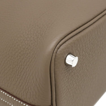 エルメス HERMES ピコタンロックPM エトゥープ トリヨンクレマンス ハンドバッグ シルバー金具 新品 未使用 グレージュ