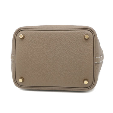 エルメス HERMES ピコタンロックPM エトゥープ トリヨンクレマンス ハンドバッグ ゴールド金具 新品 未使用 グレージュ