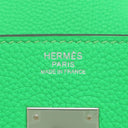 エルメス HERMES バーキン30 ヴェールコミック トゴ ハンドバッグ シルバー金具 緑