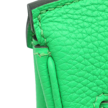 エルメス HERMES バーキン30 ヴェールコミック トゴ ハンドバッグ シルバー金具 緑