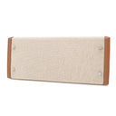 エルメス HERMES ケリー28 外縫い フォーブ×エクリュ トワルアッシュ スイフト 2WAYバッグ シルバー金具 茶