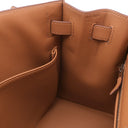 エルメス HERMES ケリー28 外縫い フォーブ×エクリュ トワルアッシュ スイフト 2WAYバッグ シルバー金具 茶