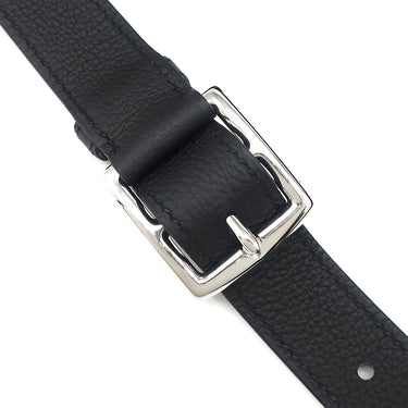 エルメス HERMES サックアデペッシュ 21 ブラック トゴ ショルダーバッグ シルバー金具 新品 未使用 黒