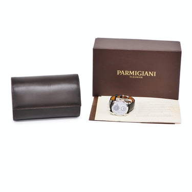 腕時計 パルミジャーニ・フルリエ PARMIGIANI FLEURIER トンダ エミスフェール PF600216-01 自動巻き メンズ OH済 ライトブルー GMT デイ&ナイト