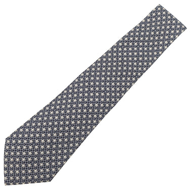 シャネル CHANEL ココマーク カメリア 9.5cm グレー シルク ネクタイ 花