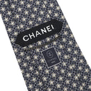 シャネル CHANEL ココマーク カメリア 9.5cm グレー シルク ネクタイ 花