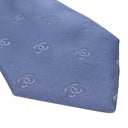 シャネル CHANEL ココマーク 9.5cm ブルー シルク ネクタイ 青