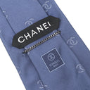 シャネル CHANEL ココマーク 9.5cm ブルー シルク ネクタイ 青