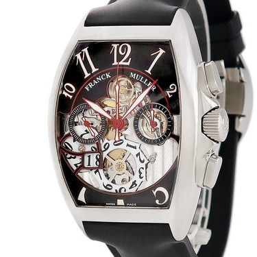 腕時計 フランクミュラー FRANCK MULLER トノウカーベックス クロノグラフ ビッグデイト 8083CCGDFO 自動巻き メンズ ギョウシェ ブラック