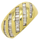 ノンブランド NON BRAND ダイヤリング イエローゴールド K18YG ダイヤモンド リング 指輪 テーパー 13.5号