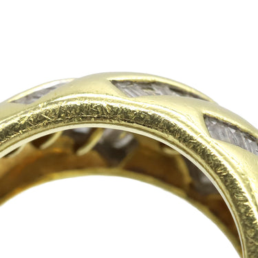 ノンブランド NON BRAND ダイヤリング イエローゴールド K18YG ダイヤモンド リング 指輪 テーパー 13.5号