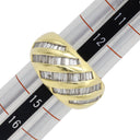 ノンブランド NON BRAND ダイヤリング イエローゴールド K18YG ダイヤモンド リング 指輪 テーパー 13.5号