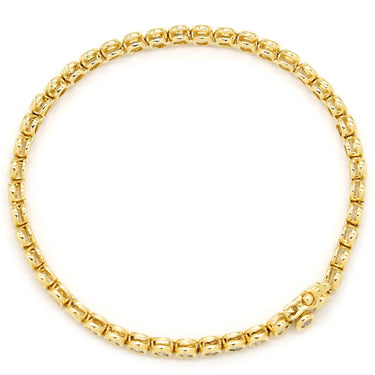 ノンブランド NON BRAND テニスブレスレット イエローゴールド K18YG ダイヤモンド ブレスレット ダイヤブレス