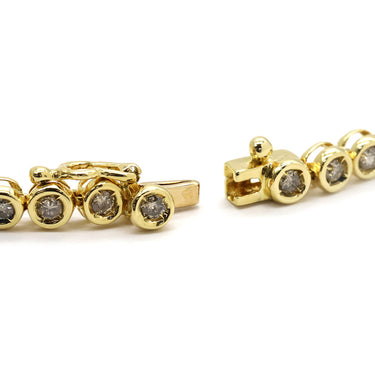 ノンブランド NON BRAND テニスブレスレット イエローゴールド K18YG ダイヤモンド ブレスレット ダイヤブレス