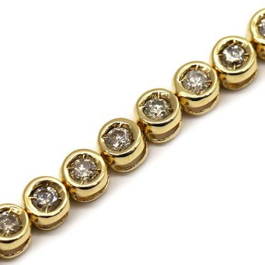 ノンブランド NON BRAND テニスブレスレット イエローゴールド K18YG ダイヤモンド ブレスレット ダイヤブレス