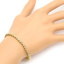 ノンブランド NON BRAND テニスブレスレット イエローゴールド K18YG ダイヤモンド ブレスレット ダイヤブレス