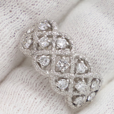 ノンブランド NON BRAND アンティーク ダイヤモンド イヤリング イエローゴールド K18WG Pt900 ダイヤモンド イヤリング K18WG×Pt900 コンビ 　ヴィンテージ