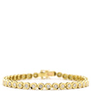 ノンブランド NON BRAND テニスブレスレット イエローゴールド K18YG ダイヤモンド ブレスレット ダイヤブレス