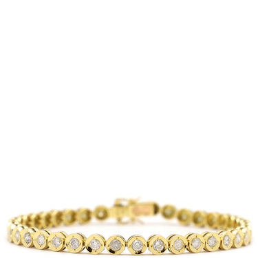 ノンブランド NON BRAND テニスブレスレット イエローゴールド K18YG ダイヤモンド ブレスレット ダイヤブレス