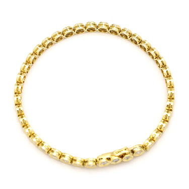 ノンブランド NON BRAND テニスブレスレット イエローゴールド K18YG ダイヤモンド ブレスレット ダイヤブレス