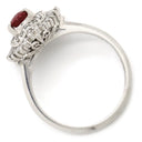 ノンブランド NON BRAND ルビー ダイヤリング プラチナシルバー Pt900 ルビー ダイヤモンド リング 指輪 レッド 赤 12号