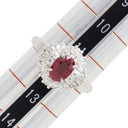 ノンブランド NON BRAND ルビー ダイヤリング プラチナシルバー Pt900 ルビー ダイヤモンド リング 指輪 レッド 赤 12号