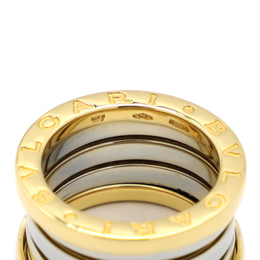 ブルガリ BVLGARI ビーゼロワン B-zero1 4バンドリング イエローゴールドXホワイトゴールド K18YG K18WG #48(JP8) リング 指輪 750YG WG K18 8号
