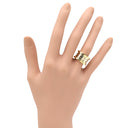 ブルガリ BVLGARI ビーゼロワン B-zero1 4バンドリング イエローゴールドXホワイトゴールド K18YG K18WG #48(JP8) リング 指輪 750YG WG K18 8号