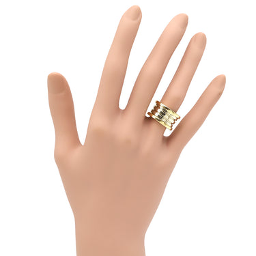 ブルガリ BVLGARI ビーゼロワン B-zero1 4バンドリング イエローゴールドXホワイトゴールド K18YG K18WG #48(JP8) リング 指輪 750YG WG K18 8号