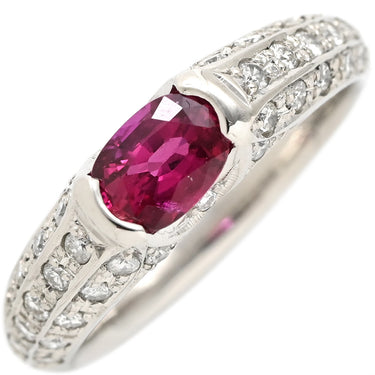 ノンブランド NON BRAND ルビー ダイヤリング プラチナシルバー Pt900 ルビー ダイヤモンド リング 指輪 レッド 赤 12号