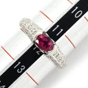 ノンブランド NON BRAND ルビー ダイヤリング プラチナシルバー Pt900 ルビー ダイヤモンド リング 指輪 レッド 赤 12号