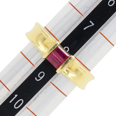 ティファニー Tiffany & Co ルビーリング イエローゴールド K18YG ルビー リング 指輪 T＆Co. AU750 8号