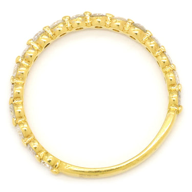 ノンブランド NON BRAND ダイヤリング イエローゴールド K18YG ダイヤモンド リング 指輪 一文字 750 18K 11号