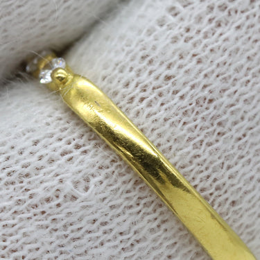 ノンブランド NON BRAND ダイヤリング イエローゴールド K18YG ダイヤモンド リング 指輪 一文字 750 18K 11号