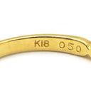 ノンブランド NON BRAND ダイヤリング イエローゴールド K18YG ダイヤモンド リング 指輪 一文字 750 18K 11号