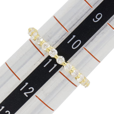 ノンブランド NON BRAND ダイヤリング イエローゴールド K18YG ダイヤモンド リング 指輪 一文字 750 18K 11号