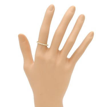 ノンブランド NON BRAND ダイヤリング イエローゴールド K18YG ダイヤモンド リング 指輪 一文字 750 18K 11号