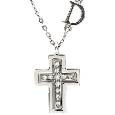 ダミアーニ DAMIANI ベルエポック ホワイトゴールド K18WG ダイヤモンド ネックレス ペンダント Au750 18金 ダイヤ クロス 十字架
