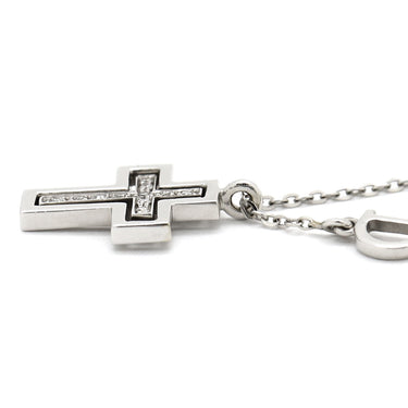 ダミアーニ DAMIANI ベルエポック ホワイトゴールド K18WG ダイヤモンド ネックレス ペンダント Au750 18金 ダイヤ クロス 十字架