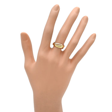 カルティエ Cartier トリニティクラシック ホワイトゴールド×イエローゴールド×ピンクゴールド K18WG K18YG K18PG #48(JP8) リング 指輪 3連 3カラー 18K 750 8号