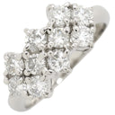 ノンブランド NON BRAND ダイヤリング プラチナシルバー Pt850 ダイヤモンド リング 指輪 10P 10粒 11号