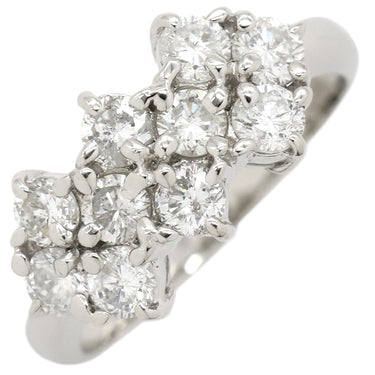 ノンブランド NON BRAND ダイヤリング プラチナシルバー Pt850 ダイヤモンド リング 指輪 10P 10粒 11号