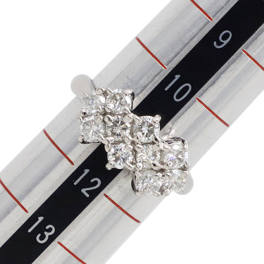 ノンブランド NON BRAND ダイヤリング プラチナシルバー Pt850 ダイヤモンド リング 指輪 10P 10粒 11号