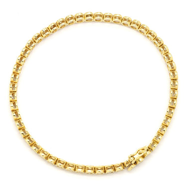 ノンブランド NON BRAND テニスブレスレット イエローゴールド K18YG ダイヤモンド ブレスレット ダイヤブレス