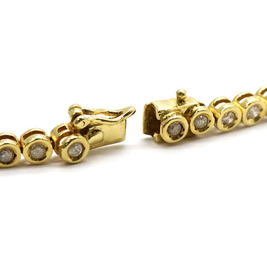 ノンブランド NON BRAND テニスブレスレット イエローゴールド K18YG ダイヤモンド ブレスレット ダイヤブレス