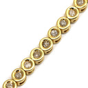 ノンブランド NON BRAND テニスブレスレット イエローゴールド K18YG ダイヤモンド ブレスレット ダイヤブレス